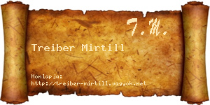Treiber Mirtill névjegykártya